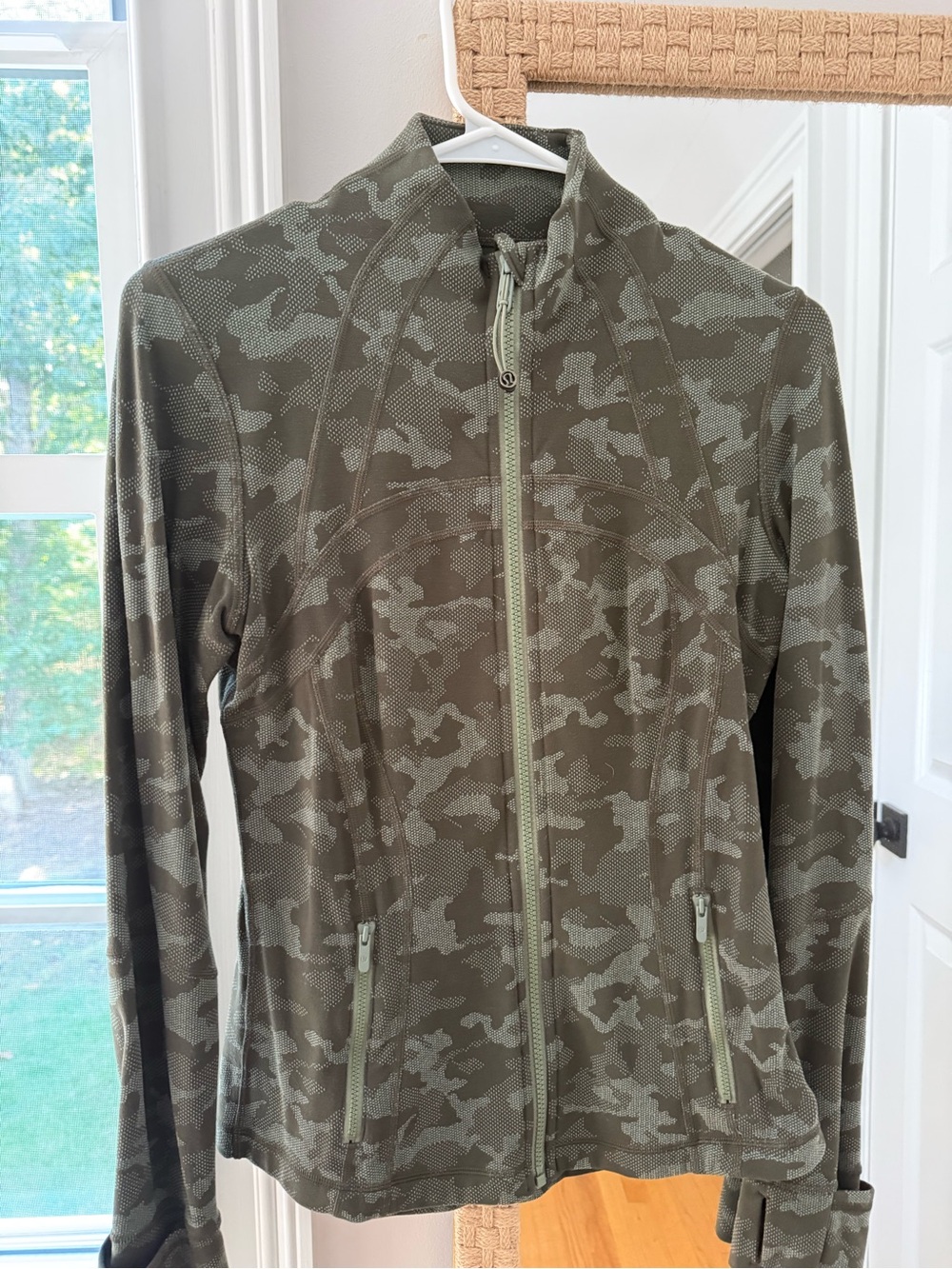 Lululemon Athletica Olive Green Camo Define Jacket